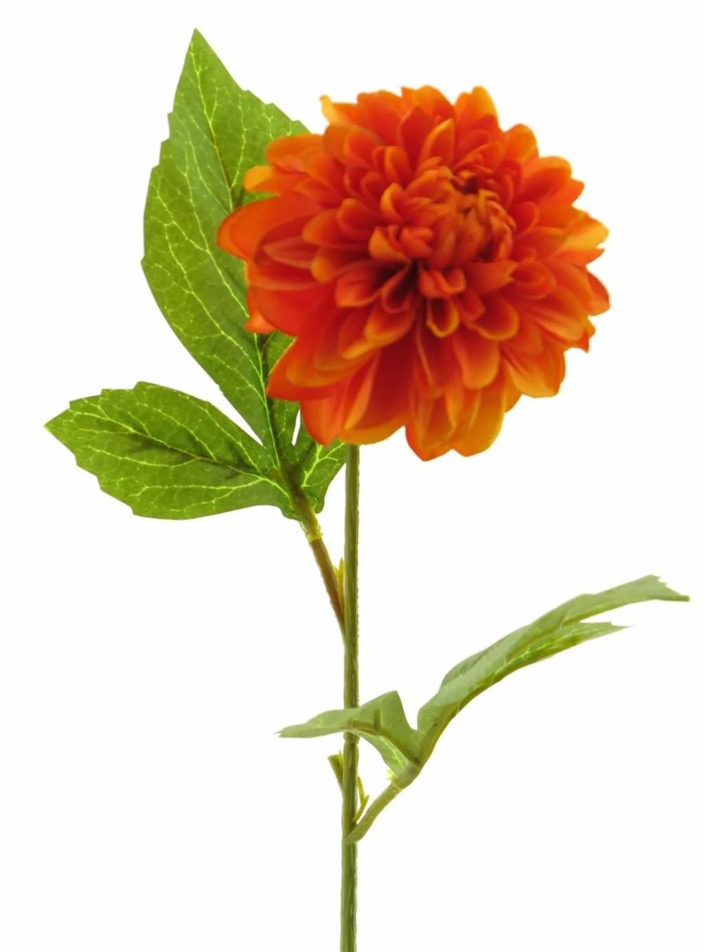 Dahlia | Artificial Dahlia Wanru, Orange, 20"/50Cm Artificial Flowers Dahlia