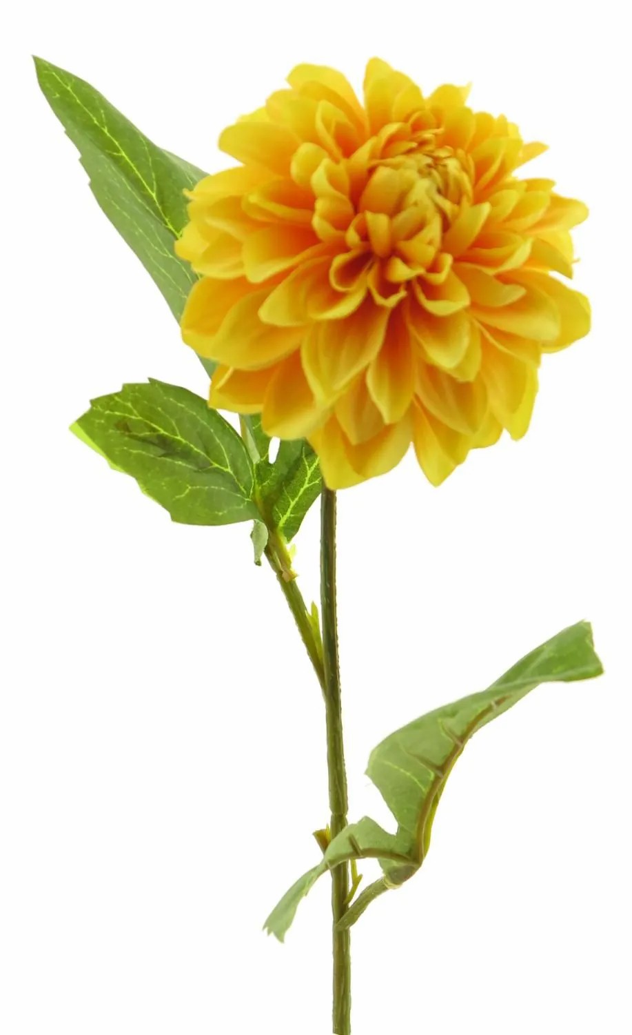 Dahlia | Artificial Dahlia Wanru, Yellow-Orange, 20"/50Cm Artificial Flowers Dahlia