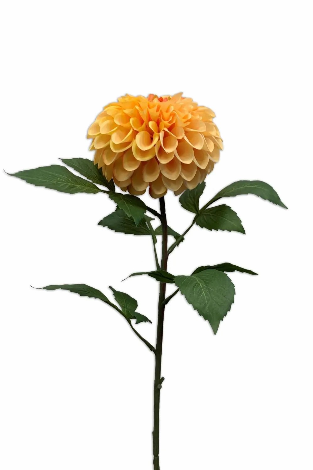 Dahlia | Fake Flower Pompom Dahlia Mileya, Yellow, 30"/75Cm Artificial Flowers Dahlia