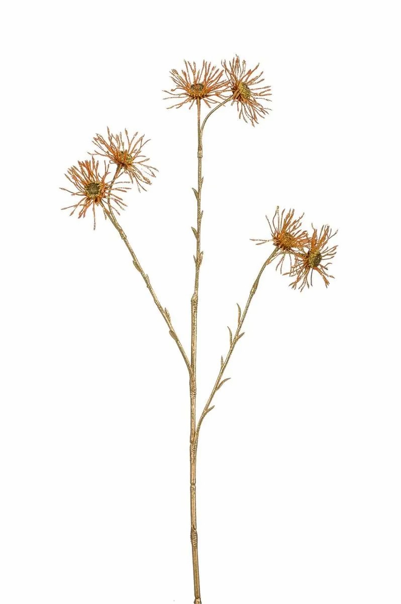 Daisies | Artificial Daisy Abelina, Orange-Gold, 26"/65Cm Artificial Flowers Daisies