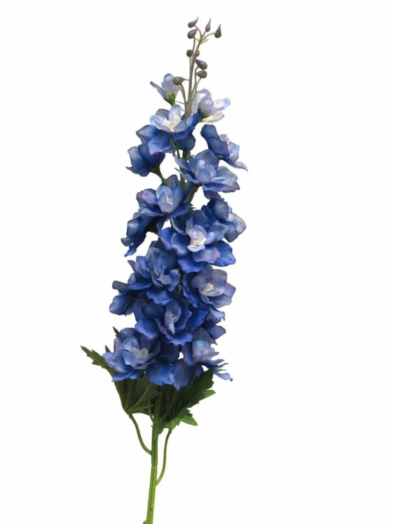 Delphinium | Artificial Delphinium Jingmuo, Dark Blue, 3Ft/90Cm Artificial Flowers Blue