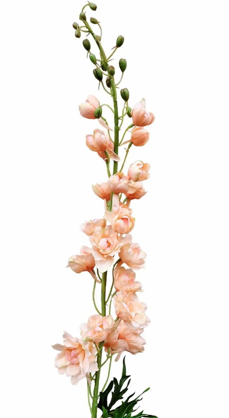 Delphinium | Fake Flower Delphinium Radunia, Apricot, 3Ft/100Cm Artificial Flowers Delphinium