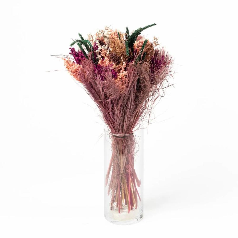 Dried flowers | Bouquet Of Dried Flowers Harriet With Cuff, Pink, 40Cm, Ø20Cm Accessories Dried flowers