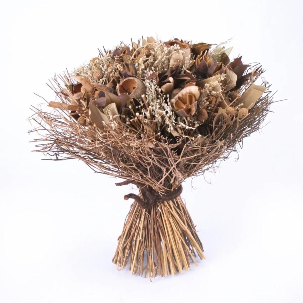 Dried flowers | Bouquet Of Dried Flowers Zachary, Fruit Capsules, Pods, Brown, 27Cm, Ø29,5Cm Accessories Brown