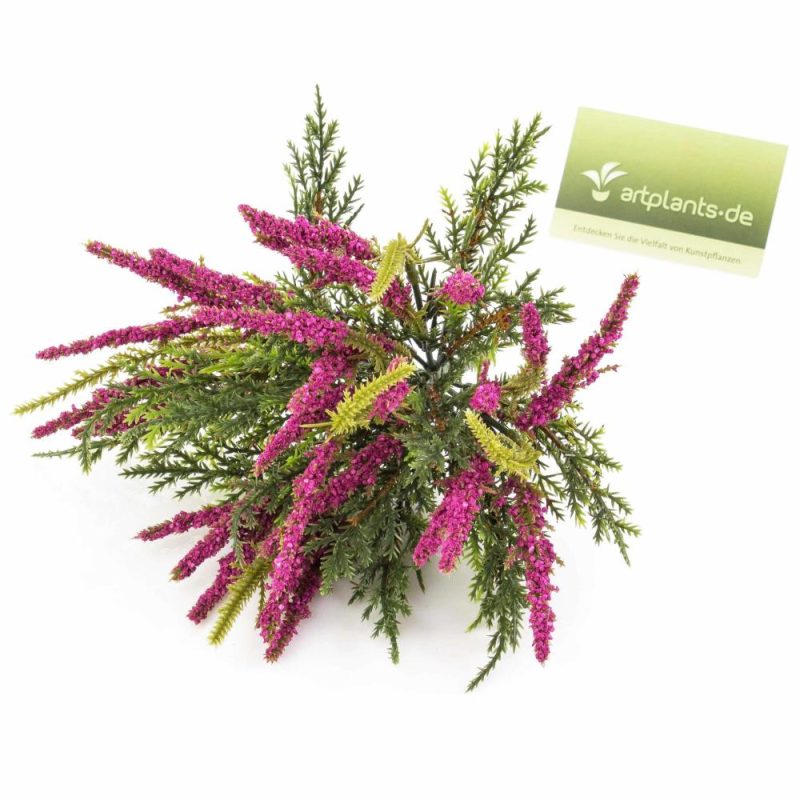 Erica | Silk Heather Almina On Spike, Pink, 8"/20Cm, Ø0.2"/0,5Cm Artificial Flowers Erica