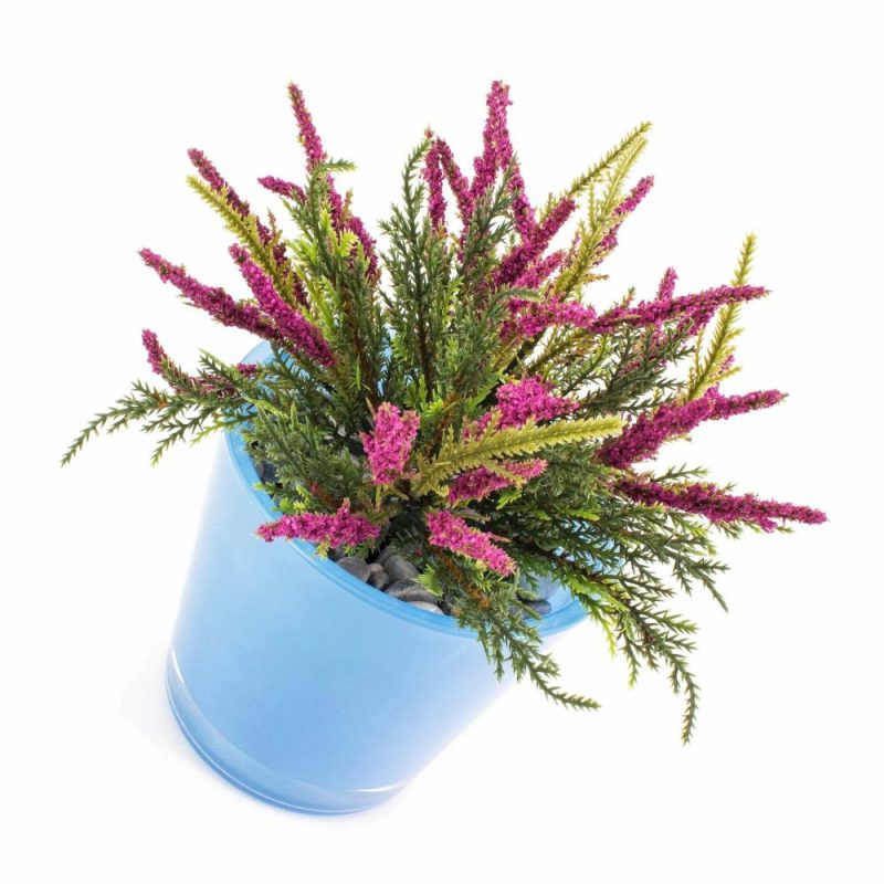 Erica | Silk Heather Almina On Spike, Pink, 8"/20Cm, Ø0.2"/0,5Cm Artificial Flowers Erica