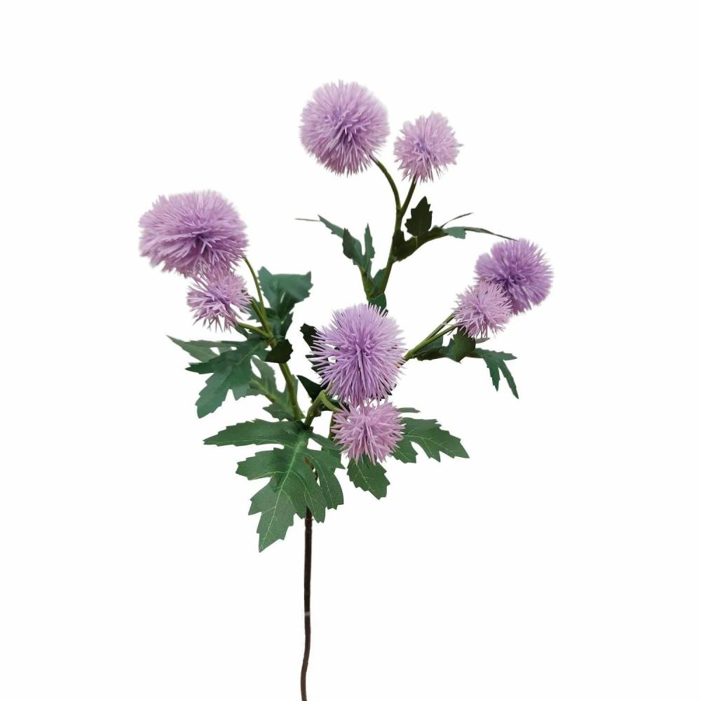 Eryngium | Artificial Flower Branch Globe Thistle Traudlinde, Purple, 22"/55Cm Artificial Flowers Eryngium