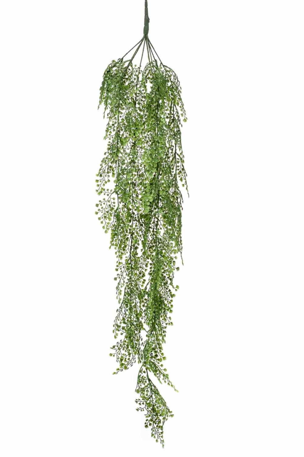 Ferns | Artificial Maidenhair Fern Hanging Plant Leda On Spike, Green, 3Ft/105Cm Artificial Plants Ferns