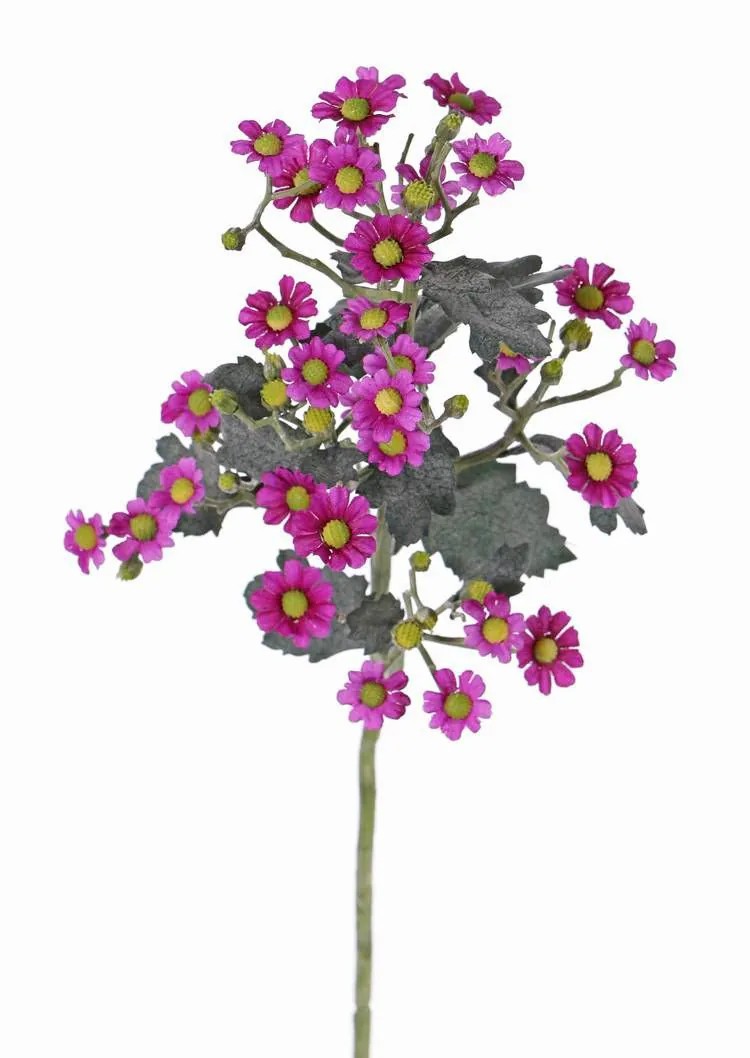 Feverfew | Artificial Feverfew Femke, Violet, 24"/60Cm, Ø0.6"-0.8"/1,5-2Cm Artificial Flowers Feverfew