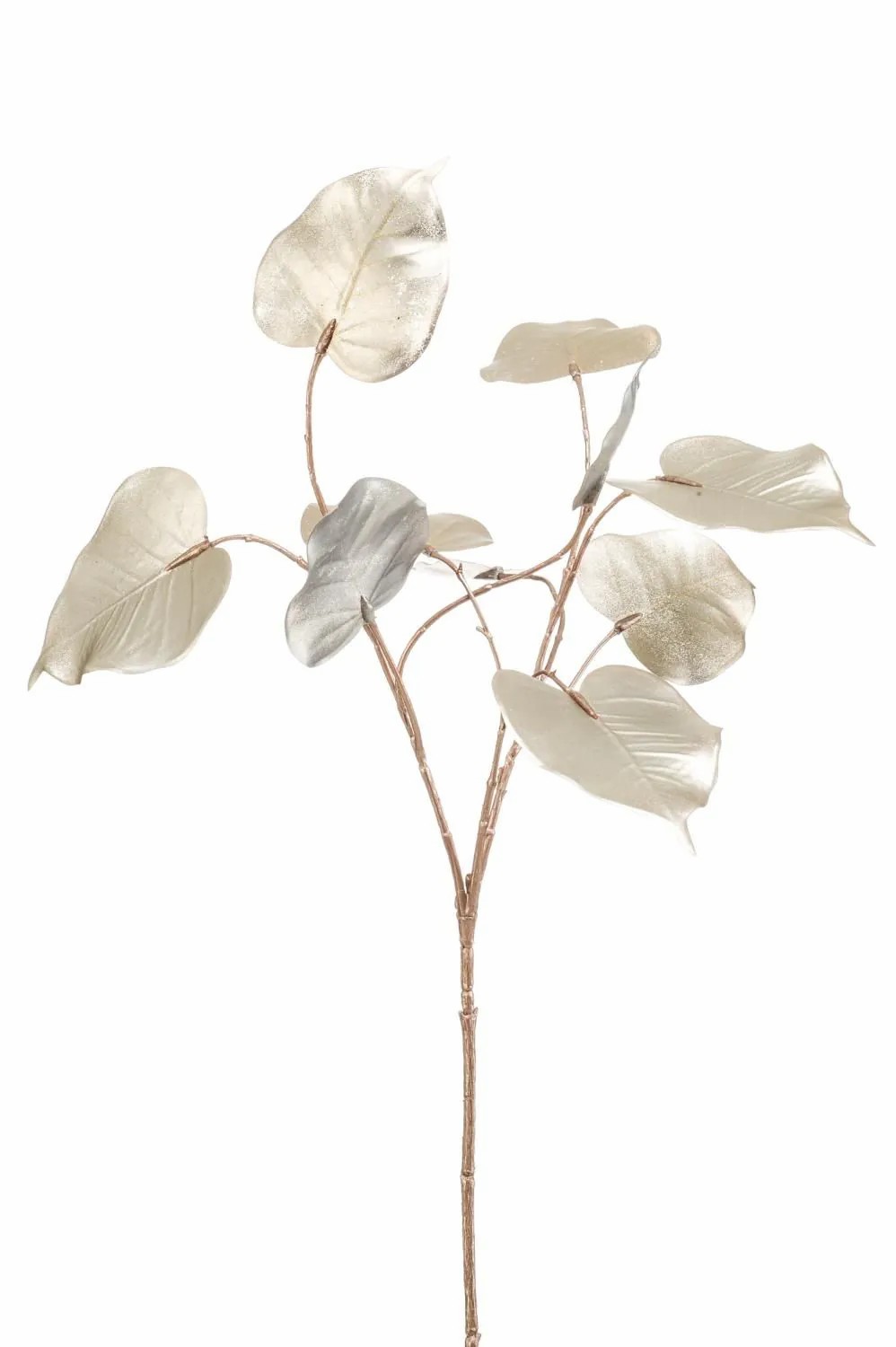 Ficus tree | Fake Ficus Branch Jeldrik, Metallic-Champagne, 24"/60Cm Artificial Trees Ficus tree