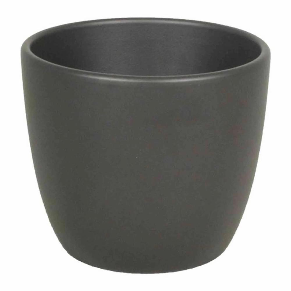 Flower pots | Ceramic Pot For Plants Small Teheran Basar, Anthracite Matt, 2.6"/6,5Cm, Ø3.3"/8,5Cm Accessories Flower pots