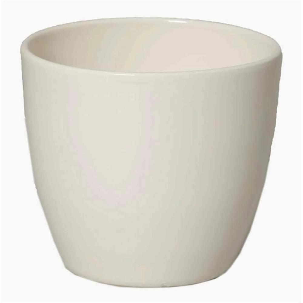 Flower pots | Ceramic Pot For Plants Small Teheran Basar, Cream, 3.9"/9,8Cm, Ø4.7"/12Cm Accessories Beige