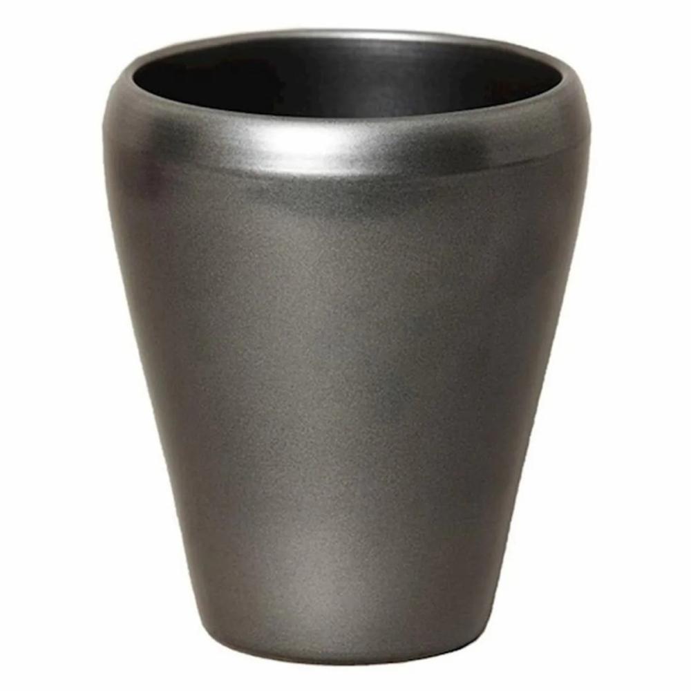 Flower pots | Conical Vase For Orchids Nazarabad, Ceramic, Anthracite, 6.7"/17Cm, Ø5.5"/14Cm Accessories Flower pots