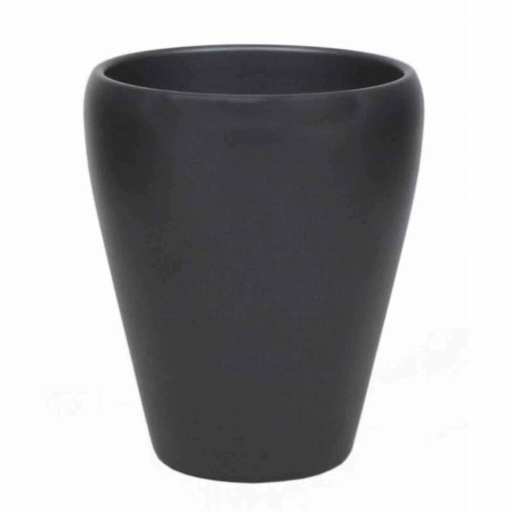 Flower pots | Conical Vase For Orchids Nazarabad, Ceramic, Anthracite Matt, 6.7"/17Cm, Ø5.5"/14Cm Accessories Flower pots