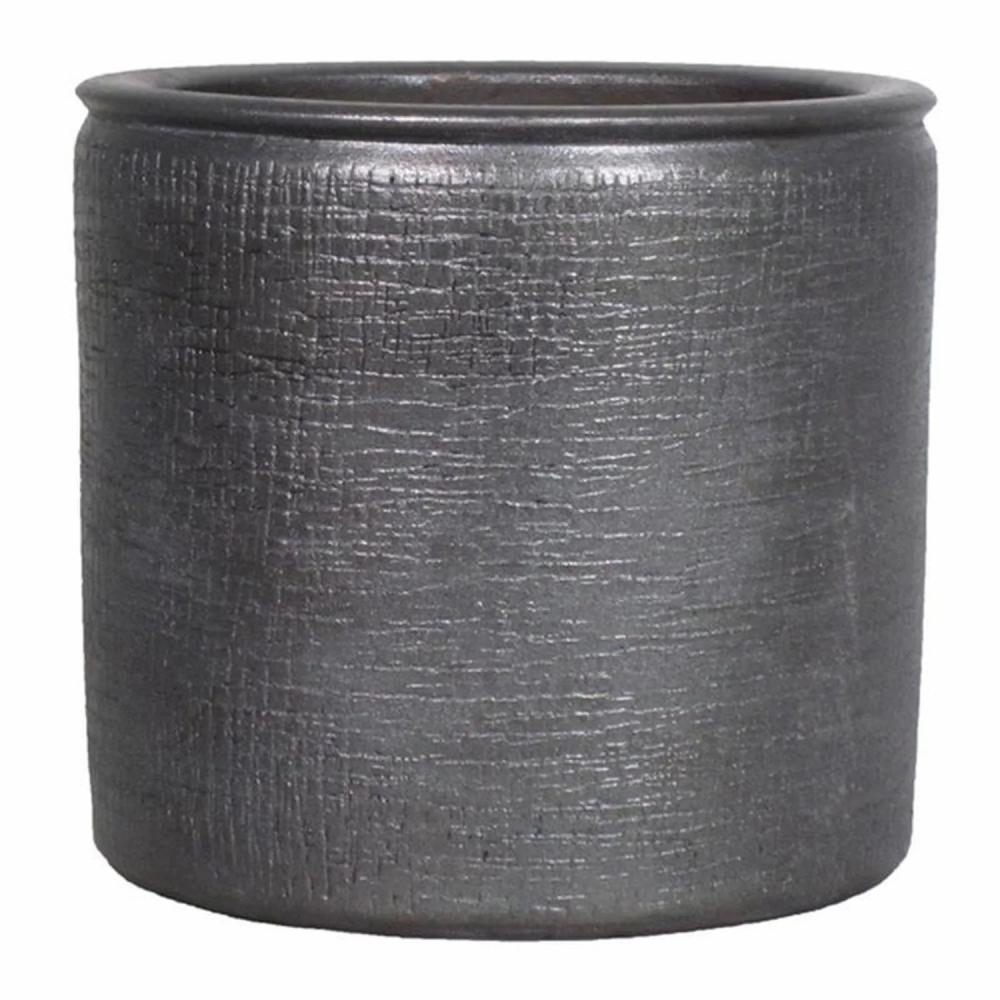 Flower pots | Plant Pot Sahin Made Of Ceramic With Texture, Black, 11"/27Cm, Ø11"/29Cm Accessories Black