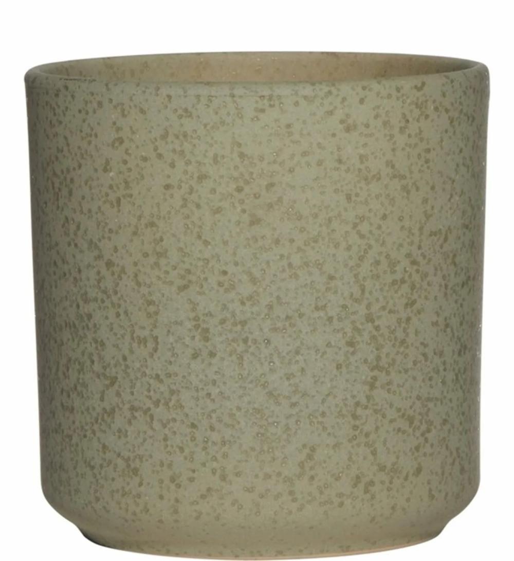 Flower pots | Planter Araya, Ceramic, Speckled, Green, 6"/15Cm, Ø6"/15Cm Accessories Flower pots