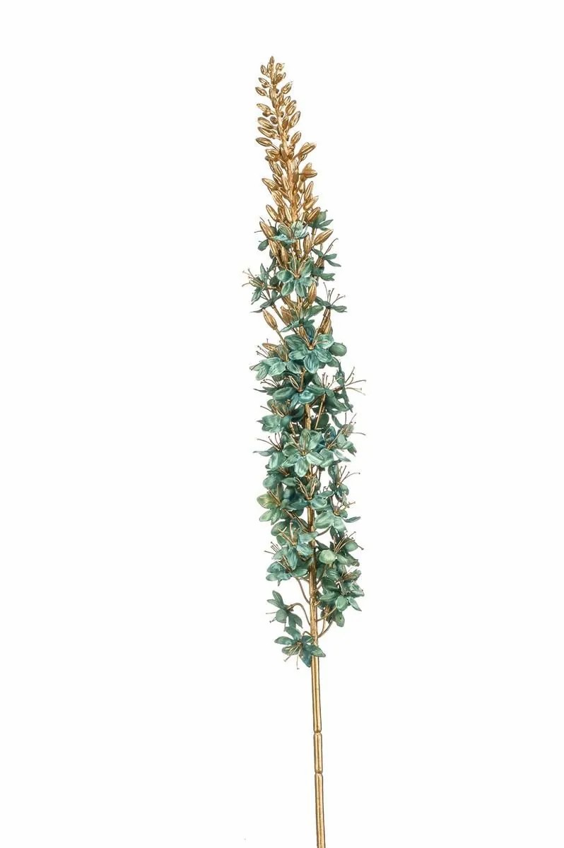 Foxtail lily | False Eremurus Ninfea, Turquoise-Gold, 3Ft/105Cm Artificial Flowers Foxtail lily