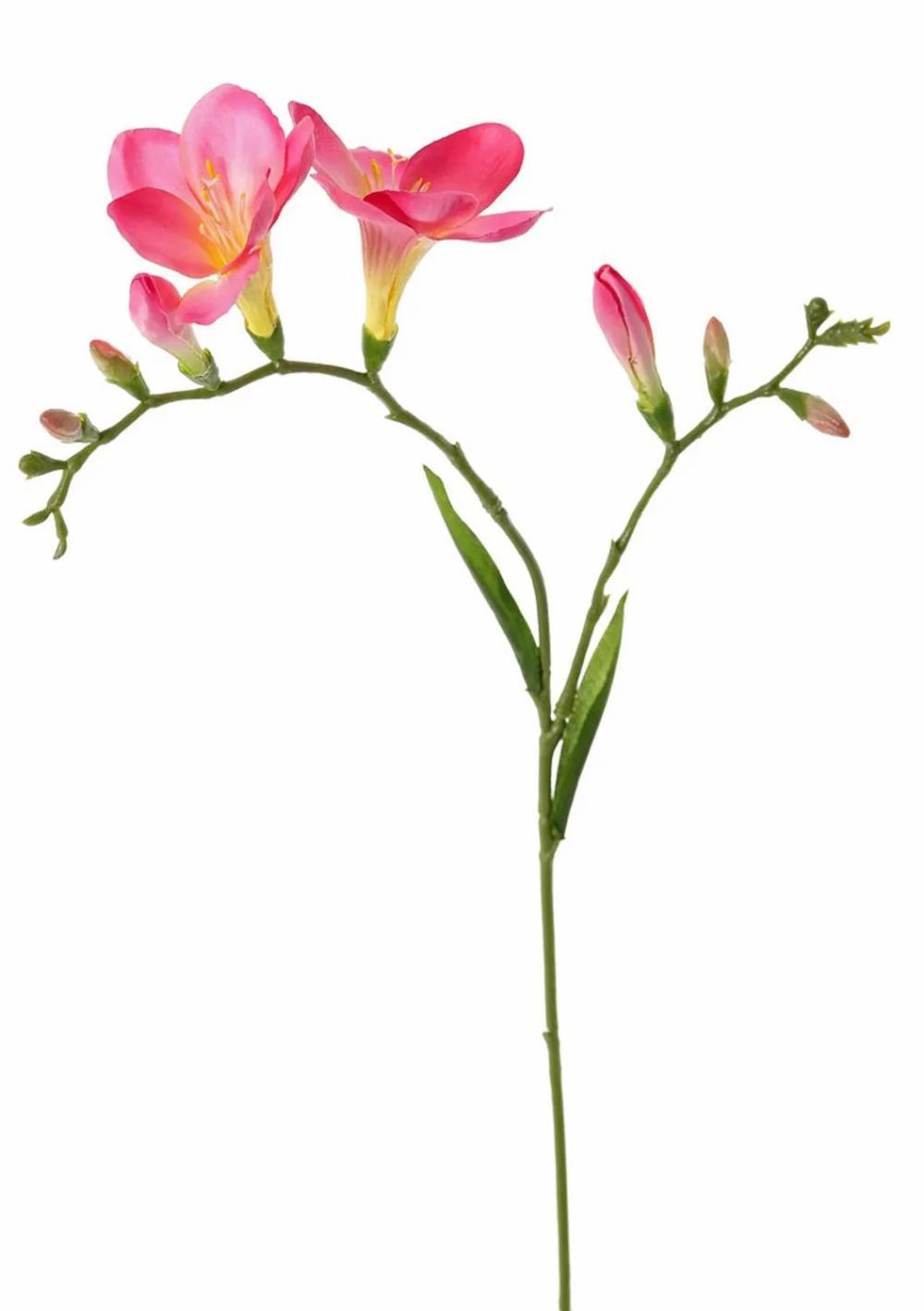 Freesia | Synthetic Freesia Marusha, Light Pink, 26"/65Cm, Ø2.8"/7Cm Artificial Flowers Freesia