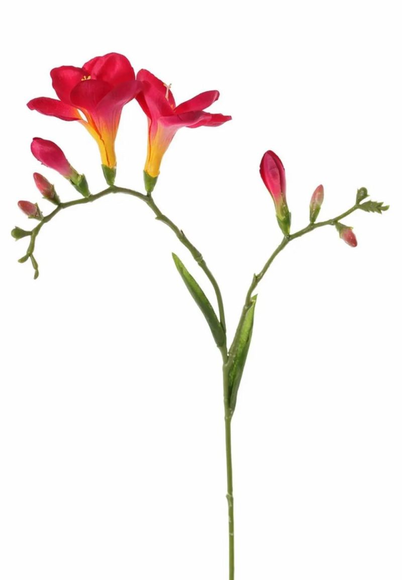 Freesia | Synthetic Freesia Marusha, Pink, 26"/65Cm, Ø2.8"/7Cm Artificial Flowers Freesia