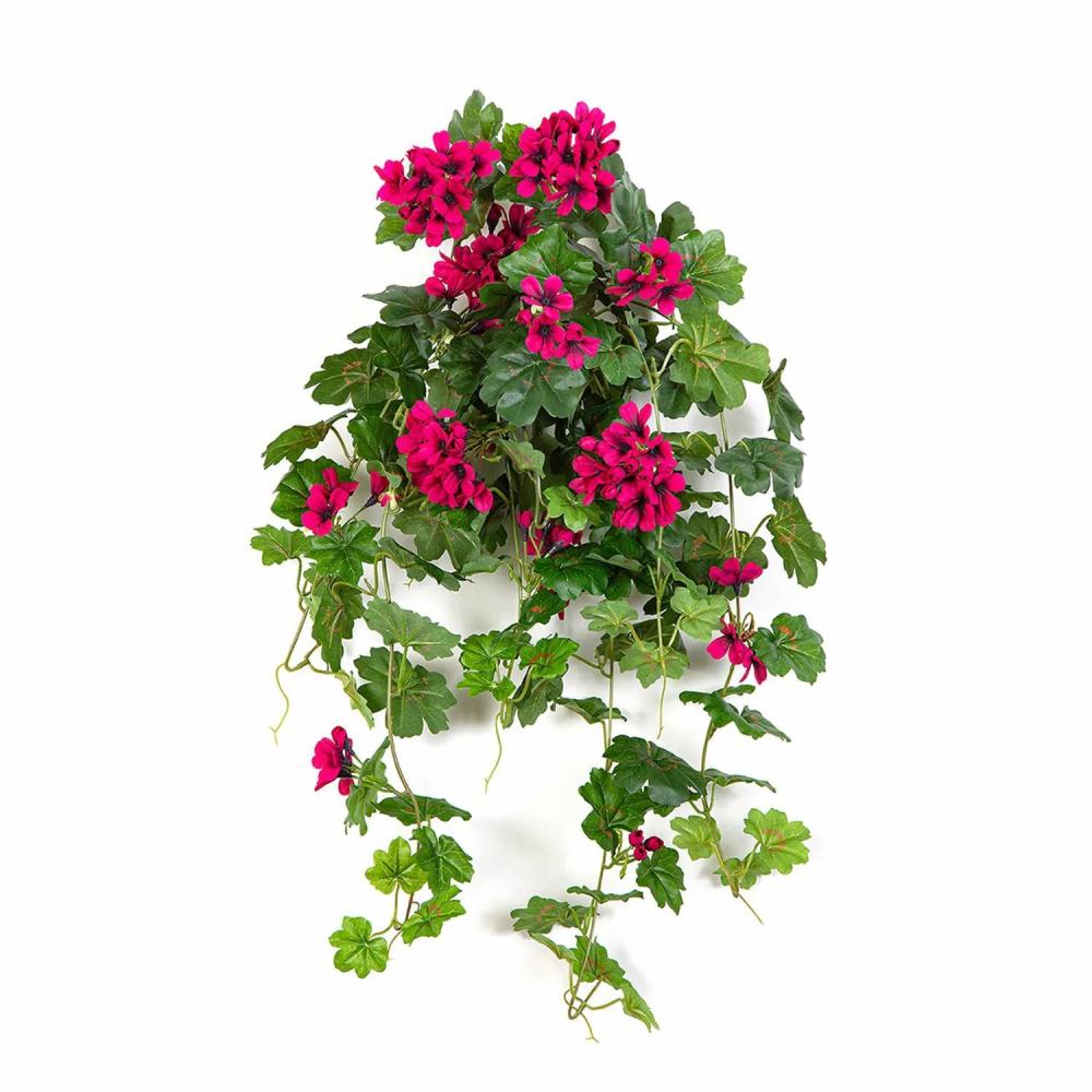 Geranium | Artificial Geranium Kaisa On Spike, Violet, 28"/70Cm Artificial Flowers Geranium