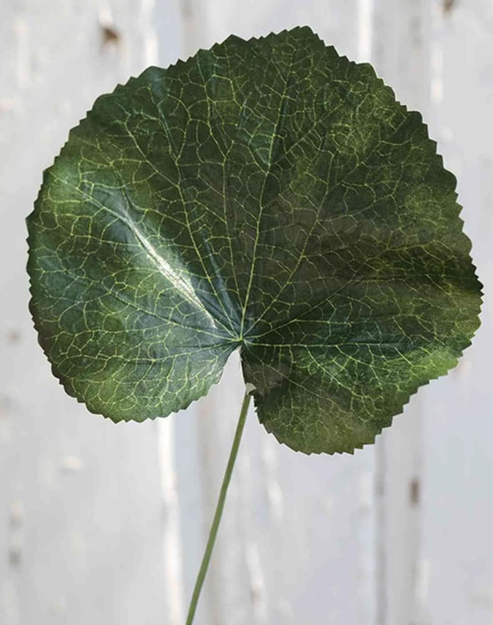 Geranium | Artificial Geranium Leaf Heidegard, Green, 15"/38Cm, Ø5.5"/14Cm Artificial Flowers Geranium