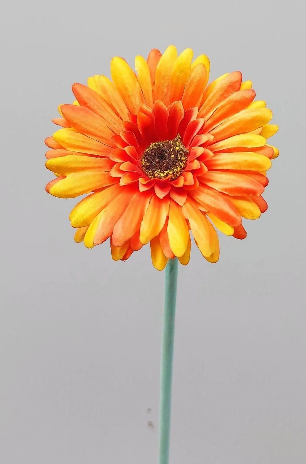 Gerbera | Artificial Gerbera Flower Teudelinde, Orange, 22"/55Cm, Ø3.1"/8Cm Artificial Flowers Gerbera