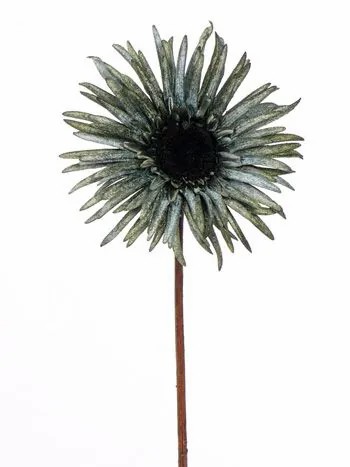 Gerbera | Artificial Gerbera Sieda, Blue-Green, 26"/65Cm, Ø4"/10Cm Artificial Flowers Blue