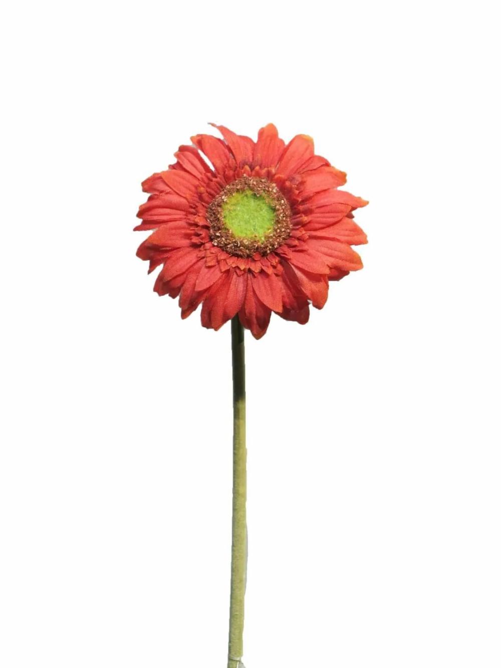 Gerbera | Artificial Gerbera Tianyu, Red, 20"/50Cm Artificial Flowers Gerbera