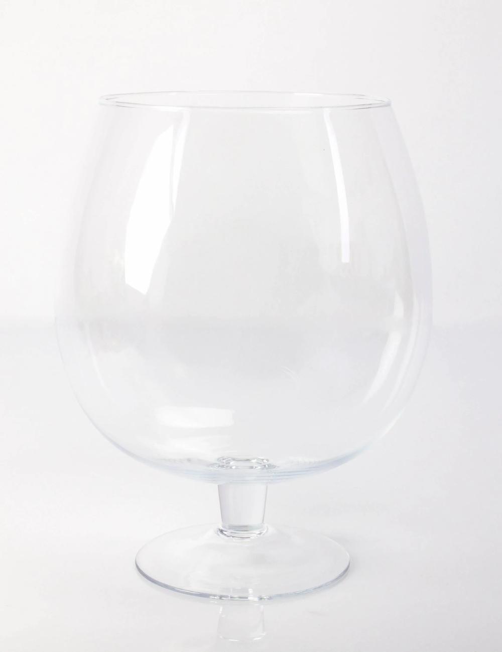 Glasses | Cognac Snifter Xxl Liam On Foot, Glass, Clear, 12"/30Cm, Ø9"/23Cm Accessories Glasses