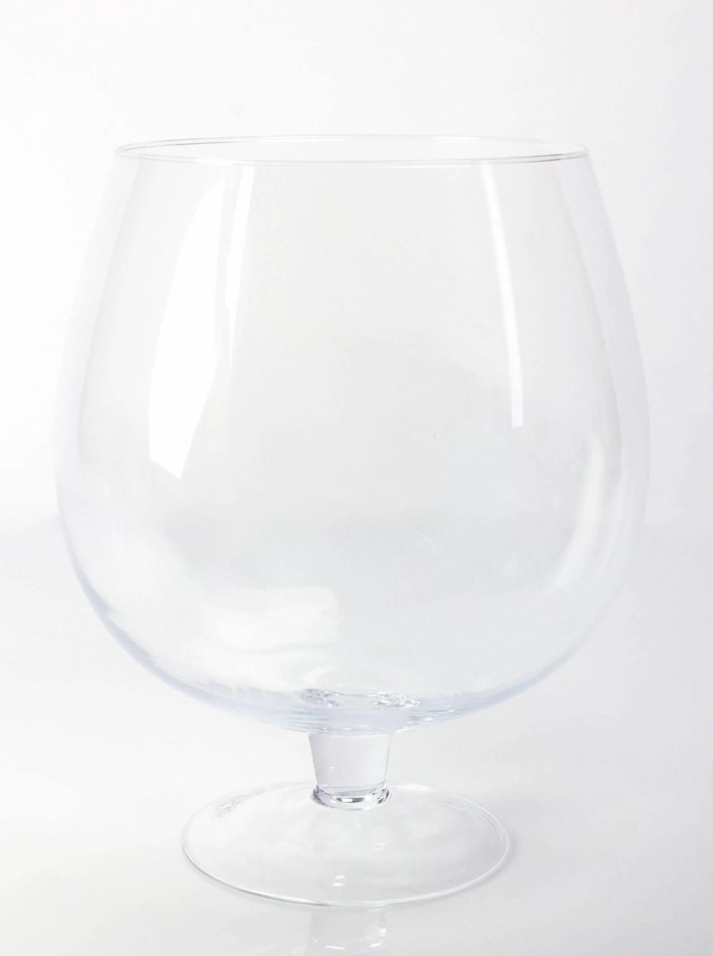 Glasses | Cognac Snifter Xxl Liam On Foot, Glass, Clear, 15"/38Cm, Ø11"/29Cm Accessories Glasses