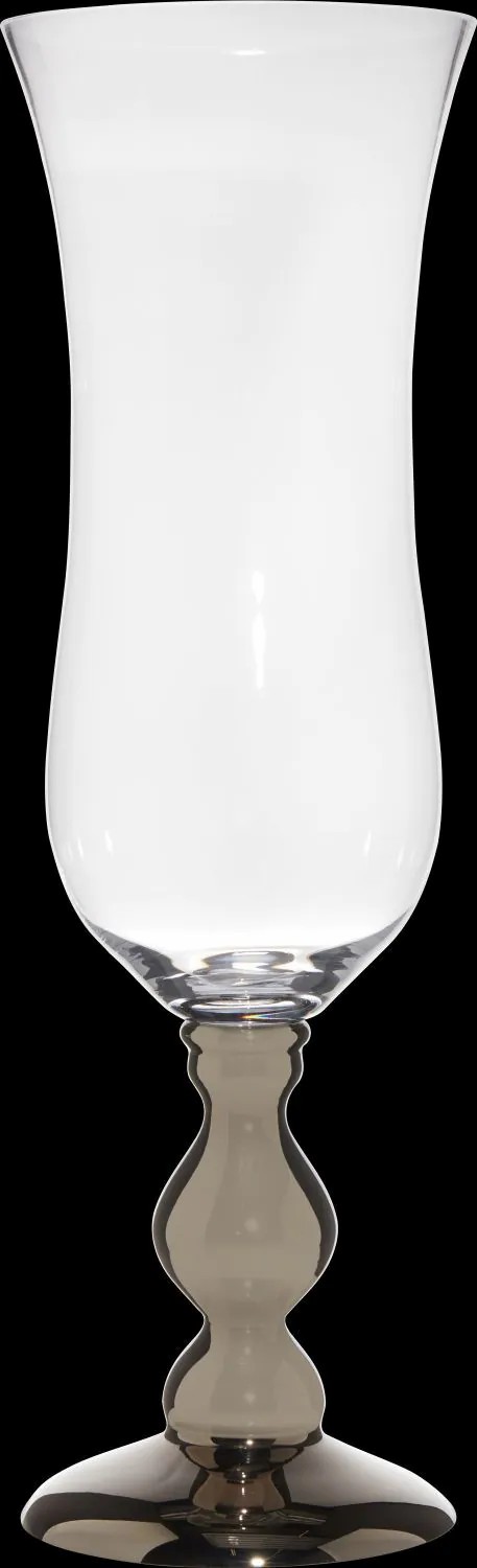 Glasses | Large Champagne Glass Piya On Foot, Clear-Silver, 3Ft/90Cm, Ø11"/29Cm Accessories Glasses