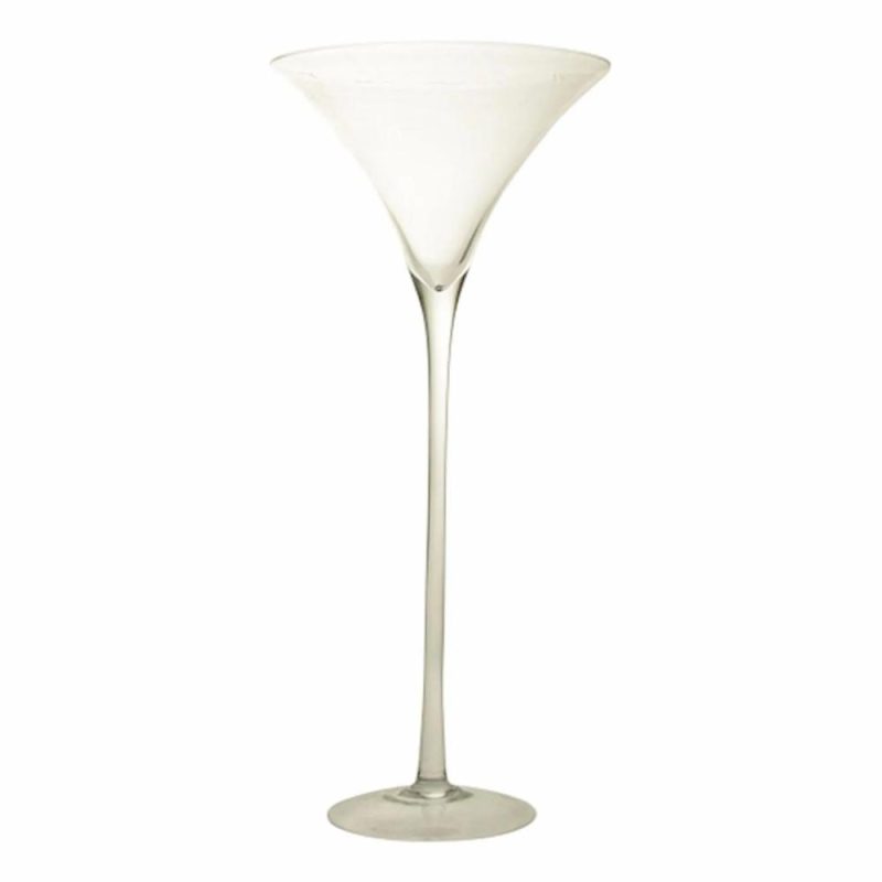 Glasses | Large Cocktail Bowl Sacha Air, Foot, Glass, Clear, 28"/70Cm, Ø12"/31Cm Accessories Glasses