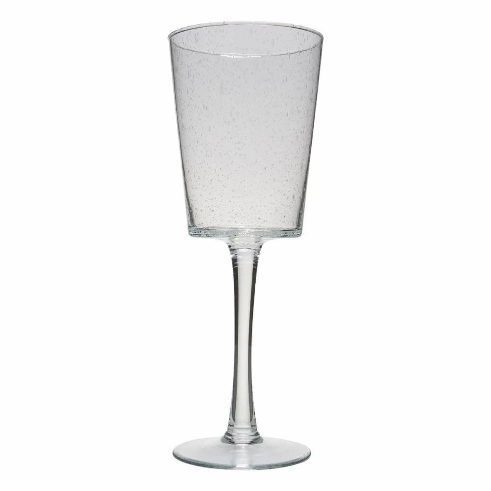 Glasses | Large Stemware Glass With Foot Kerrin With Bubbles, Clear, 45Cm, Ø17Cm Accessories Glasses