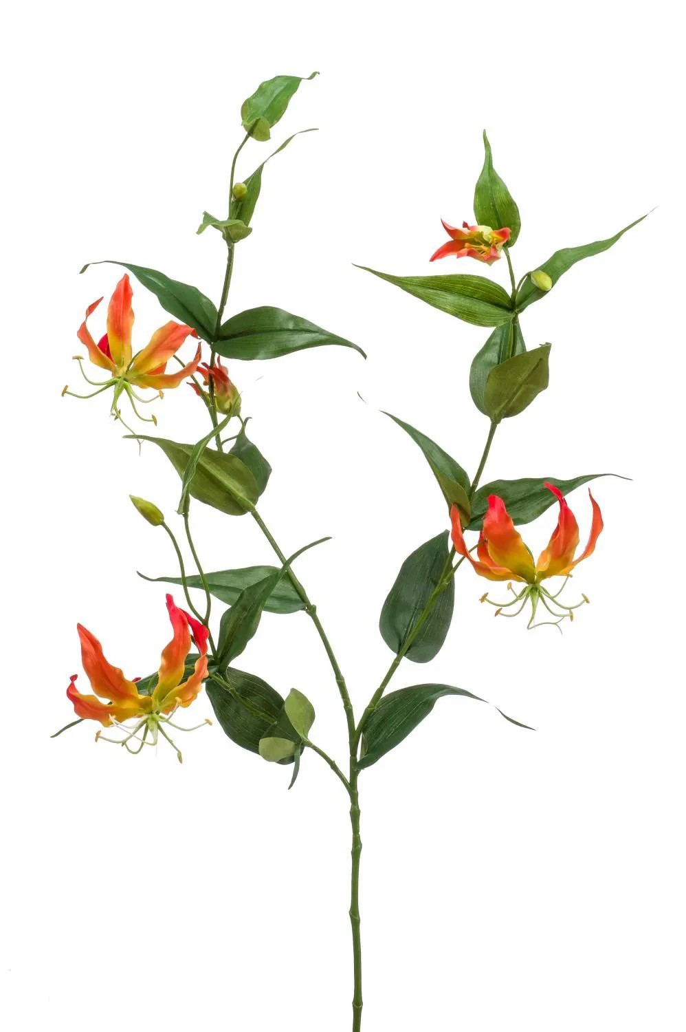 Gloriosa | Artificial Gloriosa Waris Orange-Yellow, 4Ft/120 Cm Artificial Flowers Gloriosa