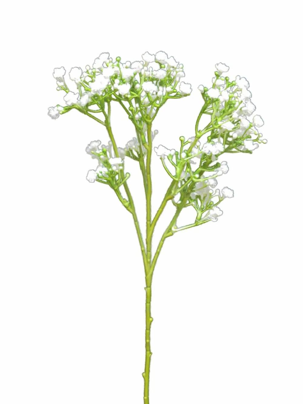 Gypsophila | Artificial Gypsophila Cecilia, White, 18"/45Cm, Ø0.4"/1Cm Artificial Flowers Gypsophila