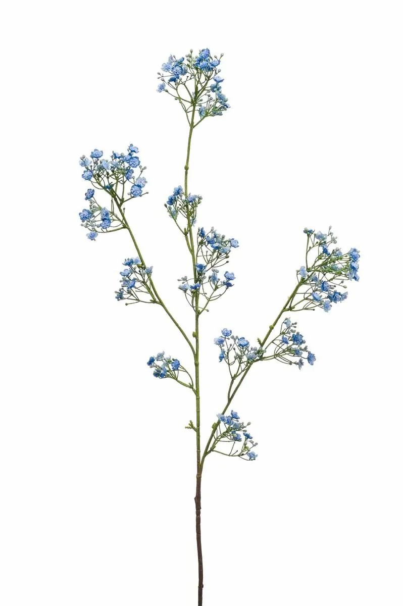 Gypsophila | Artificial Gypsophila Litago, Blue, 3Ft/100Cm Artificial Flowers Blue