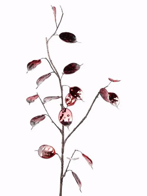 Honesty | Artificial Honesty Branch Salem, Red-Silver, 3Ft/90Cm Artificial Plants Honesty