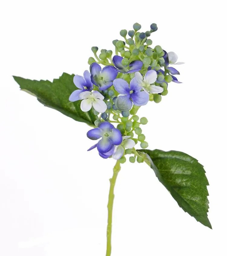 Hydrangea | Artificial Hydrangea Chaby, Blue, 12"/30Cm, Ø3.5"/9Cm Artificial Flowers Blue