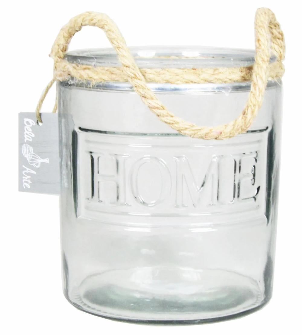 Lanterns | Candle Jar Daphney With Handle, Clear, 6.5"/16,5Cm, Ø5.5"/14Cm Accessories Lanterns