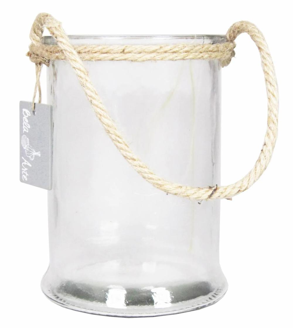 Lanterns | Candle Jar Zulai With Handle, Clear, 6.7"/17Cm, Ø4.7"/12Cm Accessories Lanterns