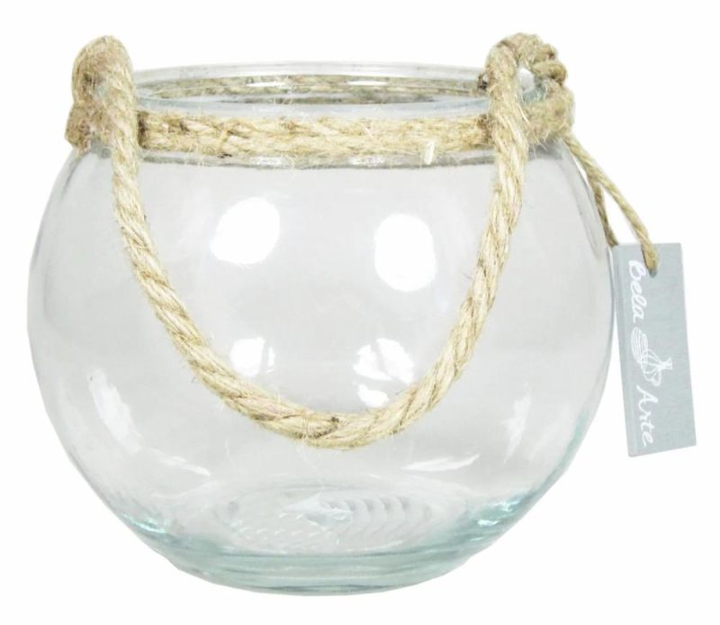 Lanterns | Glass Globe Vase Davy With Handle, Clear, 4.7"/12Cm, Ø6"/15Cm Accessories Lanterns