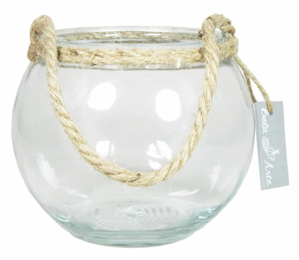 Lanterns | Glass Globe Vase Davy With Handle, Clear, 4.7"/12Cm, Ø6"/15Cm Accessories Lanterns