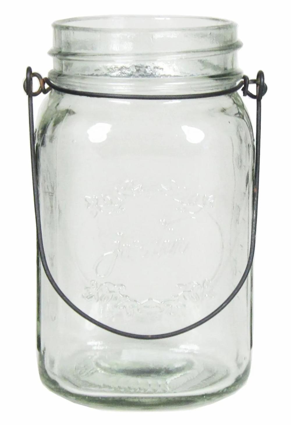 Lanterns | Lantern Daclan Made Of Glass, Metal Handle, Clear, 5.5"/14Cm, Ø3.1"/8Cm Accessories Lanterns