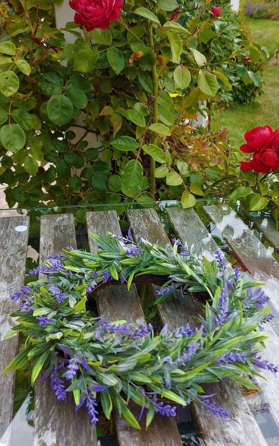 Lavender | Artificial Lavender Wreath Osterlind, Purple, Ø12"/30Cm Artificial Flowers Lavender