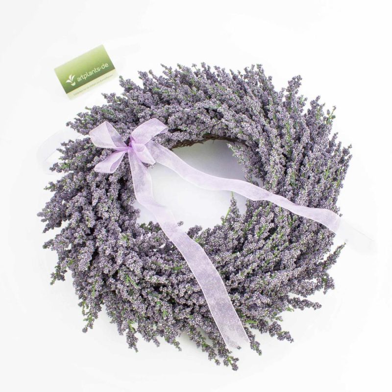 Lavender | Artificial Lavender Wreath Ylvie, Violet, Ø16"/40Cm Artificial Flowers Lavender