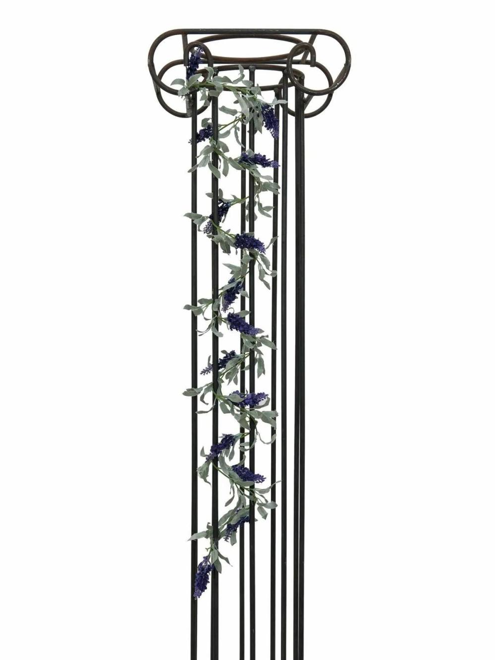 Lavender | Plastic Lavender Garland Spencer, Dark Violet, 6Ft/180Cm, Ø0.8"2Cm Artificial Flowers Lavender