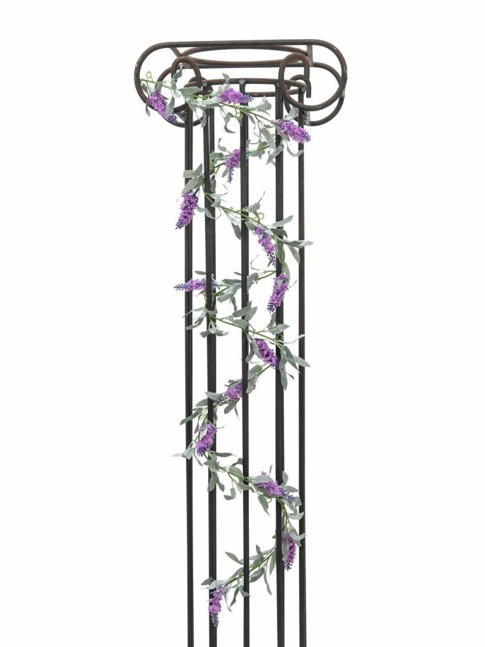 Lavender | Plastic Lavender Garland Spencer, Light Violet, 6Ft/180Cm, Ø0.8"2Cm Artificial Flowers Lavender