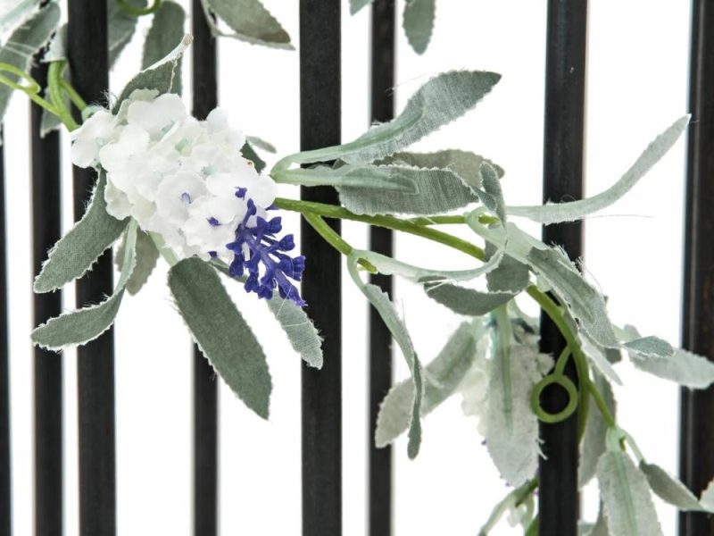 Lavender | Plastic Lavender Garland Spencer, White, 6Ft/180Cm, Ø0.8"2Cm Artificial Flowers Lavender