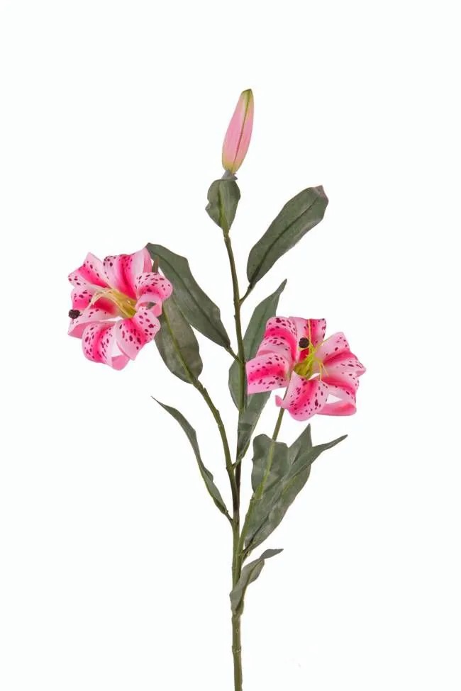 Lilies | Artificial Tiger Lily Danbi, Pink, 33"/85Cm, Ø3.5"/9Cm Artificial Flowers Lilies