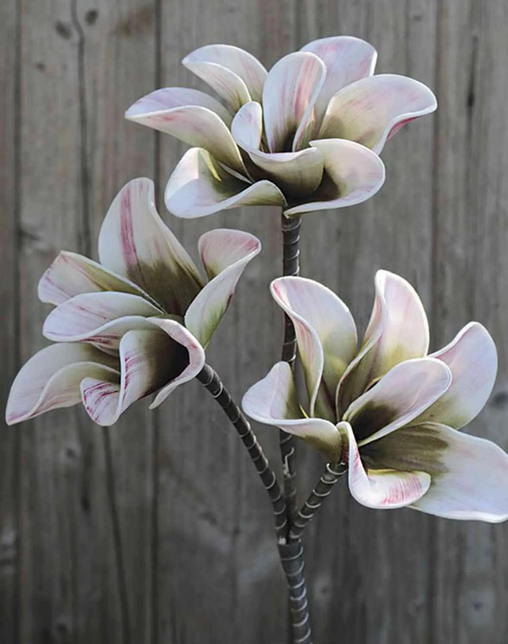 Magnolia | Artificial Magnolia Verona, Pink-Green, 16"/40Cm, Ø3.9"-5.5"/10-14Cm Artificial Flowers Magnolia